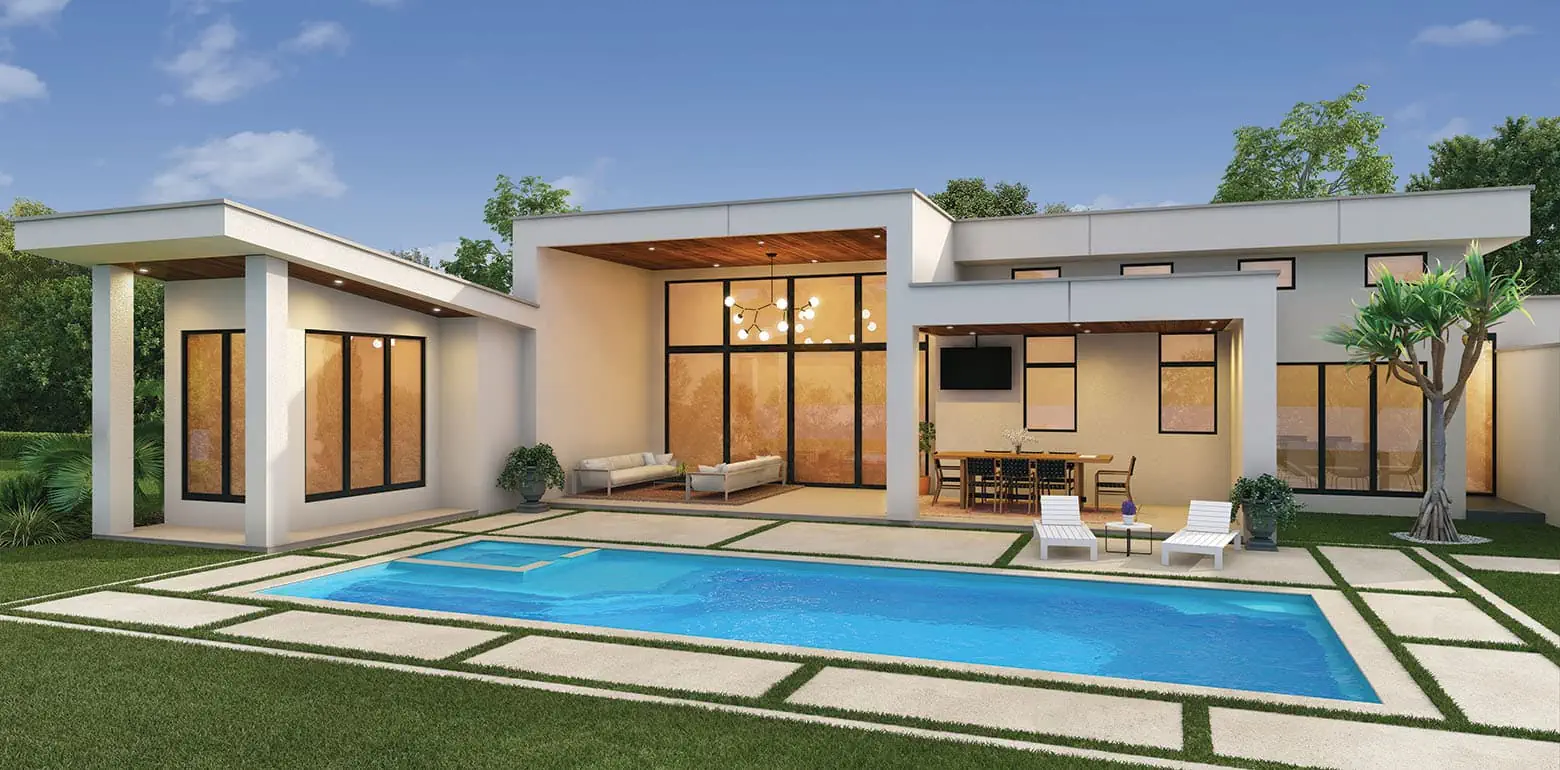 Santorini Sky: one of the pool colors on offer by Aviva Pools Terre Haute
